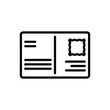 © WEBTECHOPS - Black line icon for postcard