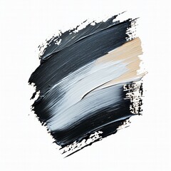 Wall Mural - Abstract Texture of Paint Stroke with Blended Shades of Black, White, Grey and Beige on Clean Background for Artistic and Creative Design Projects