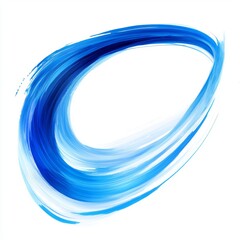 Wall Mural - Abstract Blue Brush Stroke Curved Design Representing Fluidity and Movement in Artistic Expression for Background or Graphic Projects