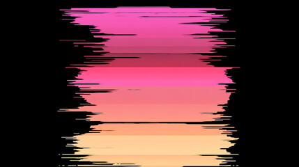 Poster - Abstract Gradient Layers Distorted Glitch Effect Modern Design Digital Art Artistic Expression