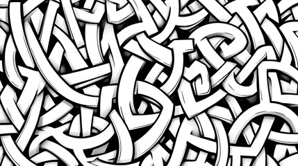 Poster - Abstract Interwoven White Ribbon Design Artistic Vector Visual Composition Modern Artistic Patterned Illustration