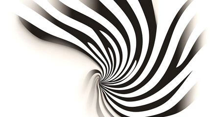 Poster - Black and White Swirl Tunnel Optical Illusion Abstract Design Perspective Graphic Art Pattern Shape Image