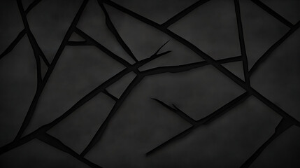 Poster - Dark Textured Backdrop with Geometric Fracture Lines for Dramatic Visuals and Presentation Design