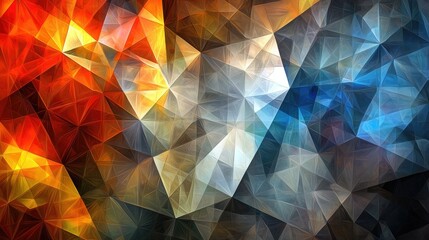 Poster - Vibrant Abstract Geometric Background in Rich Color Palette