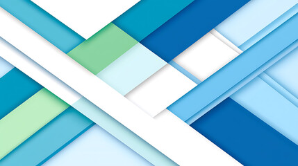 Poster - Dynamic Overlapping Geometric Shapes in Cool Tones Abstract Design with Modern Aesthetic Appeal