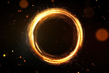 Poster - Abstract circle bokeh effect creates a captivating visual experience with glowing lights, abstract circle bokeh effect video