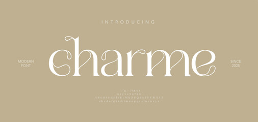 Aufkleber - luxury wedding alphabet logo font. typography decorative elegant classic lettering serif fonts vinta