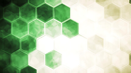 Poster - Geometric Hexagon Green and Yellow Gradient Pattern Backdrop Background Wallpaper Modern Contemporary