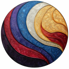Poster - Colorful abstract swirls create a captivating artwork design. Generative AI