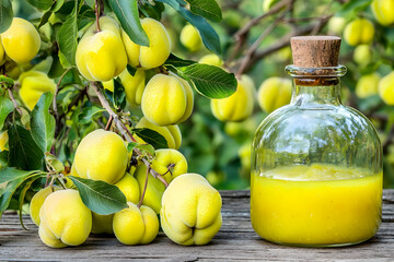 Wall Mural - Quince fruit harvest, orchard, homemade juice