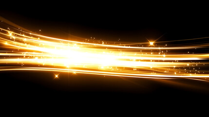 Poster - Golden Streams of Light with Sparkling Flare on a Dark Backdrop for Festive Celebrations