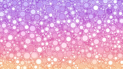 Poster - Gradient Circle Array with Varying Sizes in Shades of Purple Pink and Orange Abstract Illustration