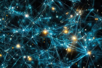 Poster - Abstract network connection background showcasing technology and connectivity in a digital universe, Abstract network connection background Technology and Connectivity Concept