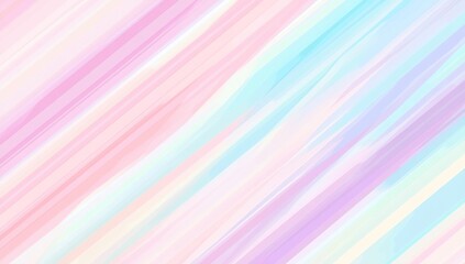 Poster - Pastel Rainbow Stripes: Abstract Diagonal Lines Background Design for Digital Art Projects