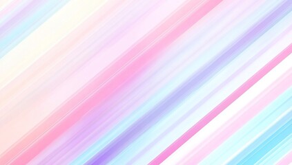 Poster - Pastel Rainbow Stripes:  Diagonal Lines, Soft Colors, Abstract Design,  Beautiful Gradient,  Vibrant Hues, Gentle Texture, Smooth Blending, Dreamy Background,  Artistic Illustration,  Visual Appeal