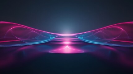 Poster - abstract waves of colorful light creating a vibrant background