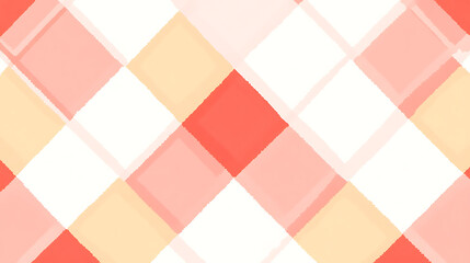 Poster - Light Pastel Color Diamond Pattern Arrangement Soft Tones Subtle Design Gentle Hues Background