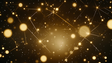 Poster - Luminous Constellation Networks Interconnected System Communication Abstract Visualization Graphic Backdrop