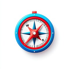 colorful compass graphic on white background