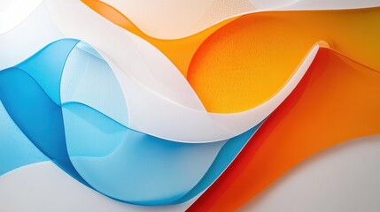 Poster - Colorful Abstract Waves with Soft Textures and Gradients