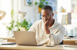 © Nina Lawrenson/peopleimages.com - Tired, business and black man with laptop, stress and overworked with fatigue, debt and frustrated African person, consultant and employee with pc, sleepy and exhausted with burnout or pressure