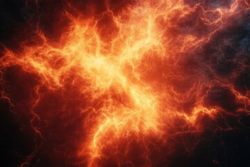 Poster - Blazing electric radiance illuminates dark surroundings with vibrant energy, blazing electric radiance