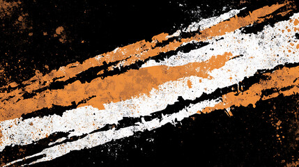 Wall Mural - Textured Stripes of Orange and White Against a Dark Backdrop Artistic Design Illustration