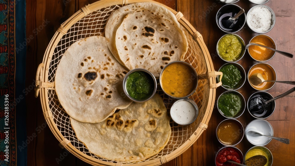 Tag Roti 40 Delicious Tags for Indian Paratha and Roti Stock Photo | Adobe Stock