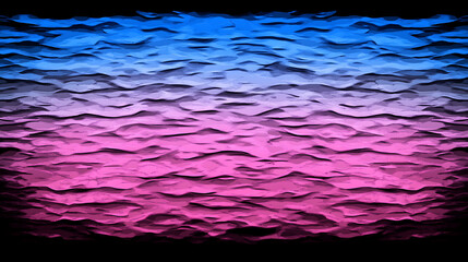 Poster - Vector Abstract Gradient Waves Textured Surface Digital Illustration in Blue Pink Black Hues