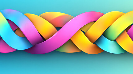Poster - vibrant braided ribbons abstract design backdrop for creative art projects and presentations
