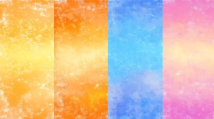 Poster - vibrant gradient color spectrum with textured background in yellow orange blue and pink tones design
