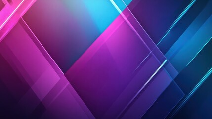 Fototapete - Vibrant Abstract Geometric Background with Colorful Light Effects