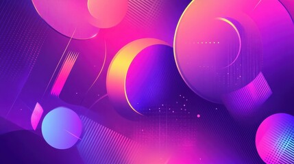 Aufkleber - abstract colorful background with geometric shapes and gradients