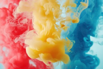Poster - Colorful fluid motion transitions showcase vibrant hues blending in closeup, Colorful fluid motion transitions pack closeup shot Best use for transition