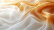 © Siravit - Close Up of Delicate White and Orange Silk Fabric Highlighting Luxurious Texture and Elegant Patterns Capturing the Essence of Sophistication and Grace in Fashion and Textile Design