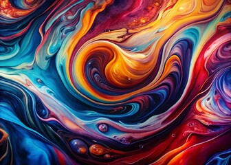 Poster - Abstract Ink Swirl Texture: Liquid Motion Background