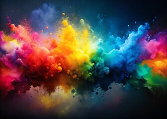 Poster - Abstract Watercolor Silhouette Banner: Elegant Paint Stroke Design for Website Header