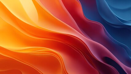Poster - Abstract composition in shades of orange, showcasing modern design and vibrant colors