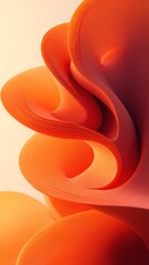 Poster - Abstract composition in shades of orange, showcasing modern design and vibrant colors