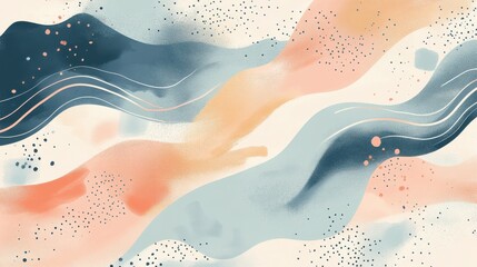 Poster - Abstract Waves and Soft Colors Background for Artistic Designs
