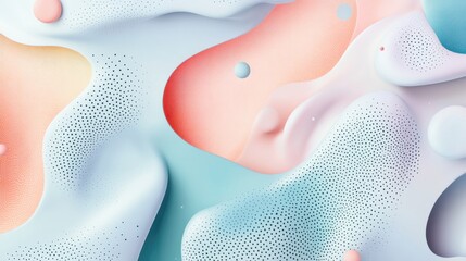 Poster - Abstract Waves with Soft Pastels and Dynamic Textures in Background
