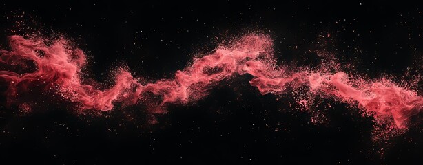 Poster - A stunning visual representation capturing the essence of movement and energy through mesmerizing vibrant waves in shades of pink and blue