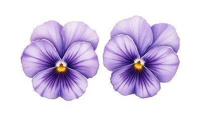 Poster - Beautiful purple pansy flowers