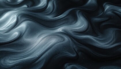Poster - Abstract dark swirling waves in smooth flowing texture