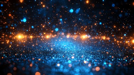 Poster - Wave of musical sounds. Abstract background featuring interwoven dots and lines. 3D rendering