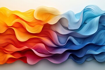 Poster - Fluid lines and wave patterns in dark violet, bronze, and pastel orange make up this abstract wallpaper design. Available for purchase as artwork or canvas art