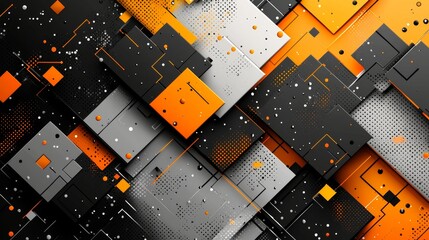 Poster - Utilizes gradient, dark grey, and silver tones