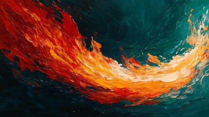 Poster - Against a flawless expanse of clarity, a dazzling array of colors converges in intricate patterns, yielding a captivating abstract visual harmony that resonates deeply