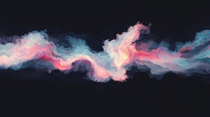 Poster - On a 3D glass surface, a vibrant abstract pattern of multicolored light refractions is formed, creating a dynamic and fluid visual effect