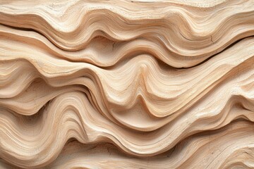 Wall Mural - Waves carved in wood, background texture, for art, wall decor, background use